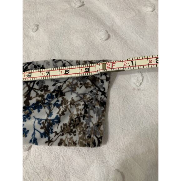 Pure Jill Velvet Velour Pullover Tunic Top XL Long Sleeve Floral COMFY - Picture 5 of 9